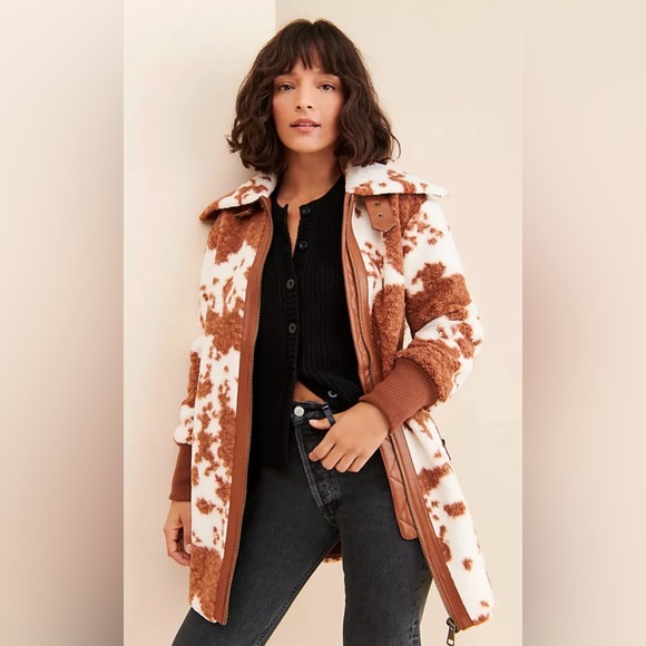 NVLT Jackets & Blazers - Anthropologie NVLT Cow Print Coat, XS NWOT